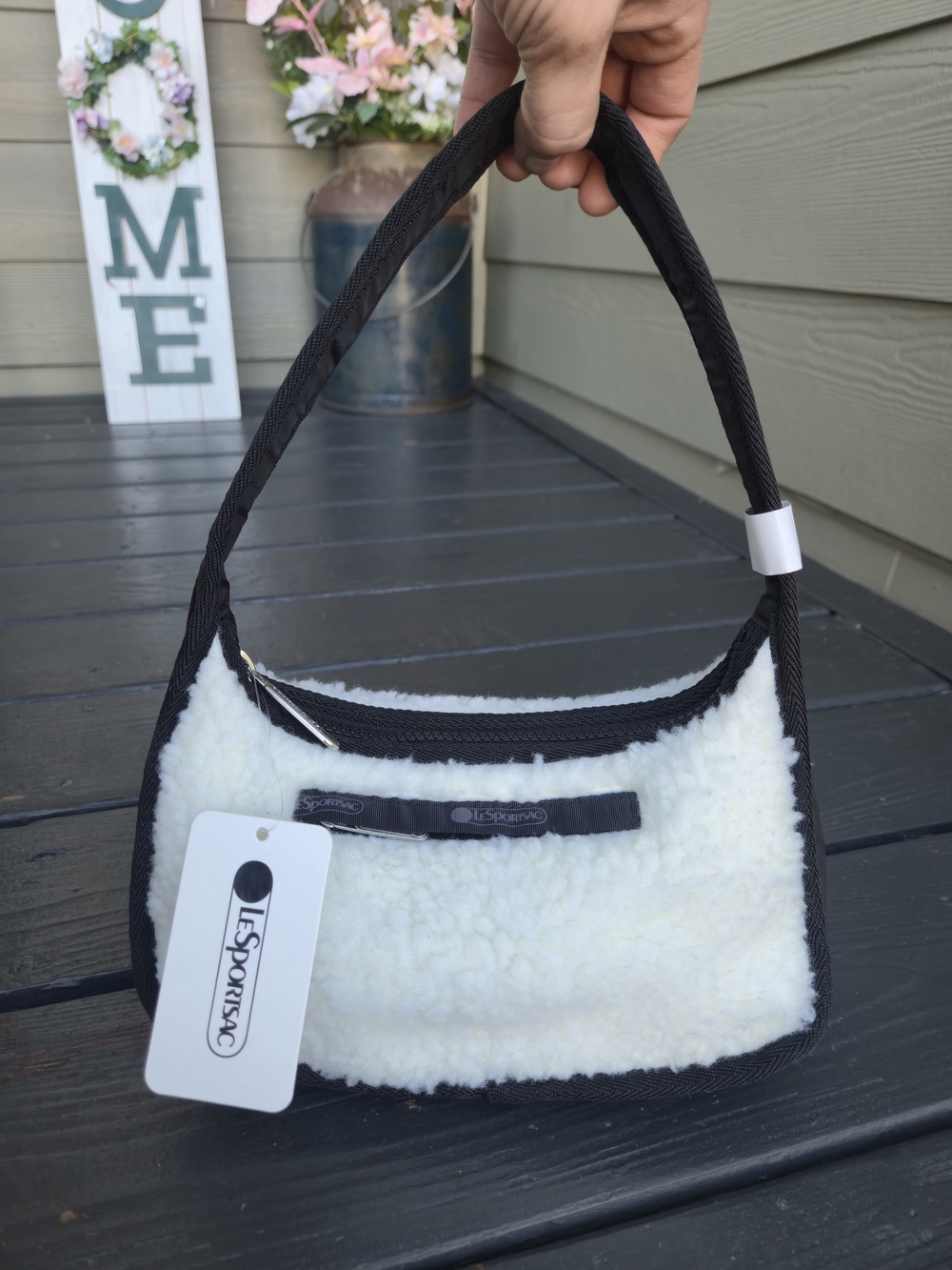 LeSportsac Faux Shearling Shoulder Bag